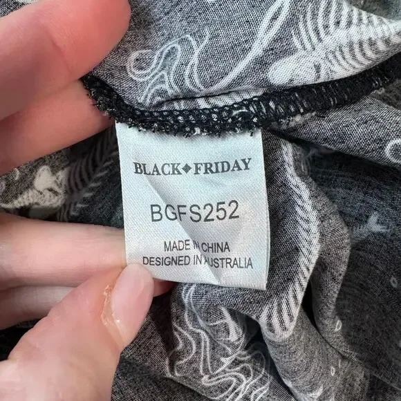 Black Friday Skeleton Mermaid Print Midi Skirt Gothic Whimsygoth Halloween Goth - Picture 10 of 11